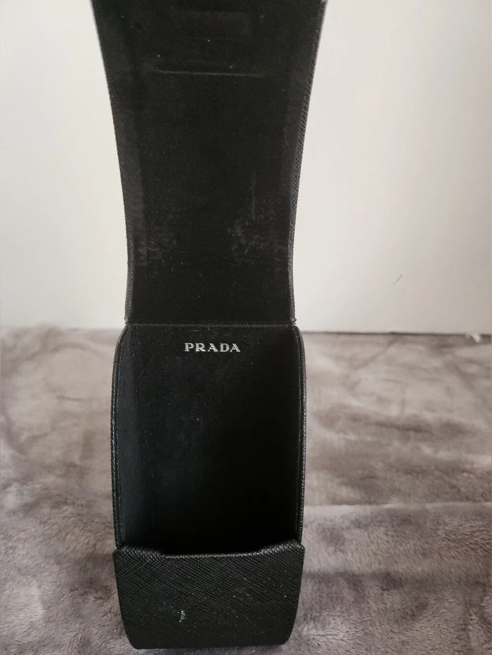 Prada Black Saffiano Leather Toiletry/Cosmetic Case